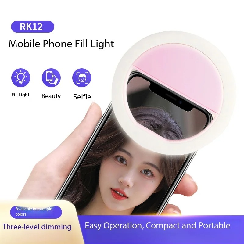 Photography Lighting Handheld - Akumulatorowa lampka selfie z klipsem, 3-stopniowa