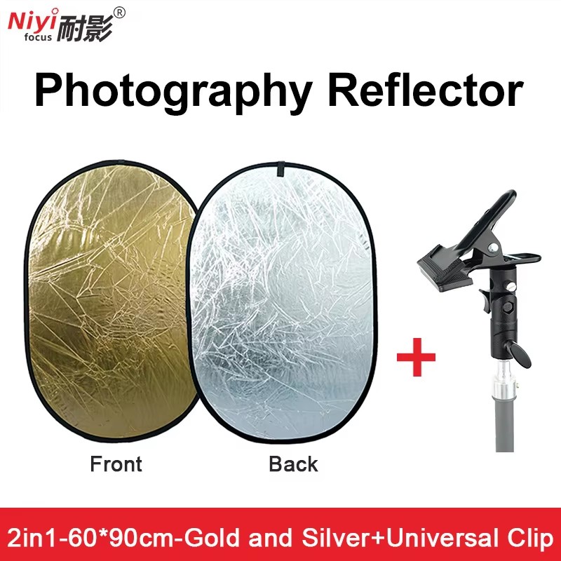 Photography Lighting Handheld - Okrągły przenośny reflektor 2w1 30cm 60cm