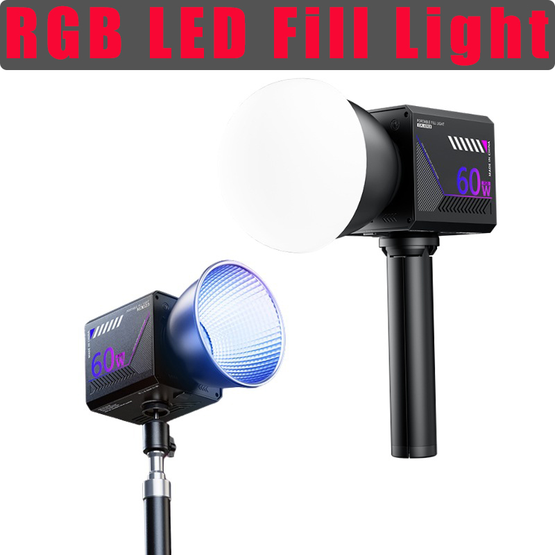 Photography Lighting Handheld - Lampa wideo RGB 60W, przenośna lampa