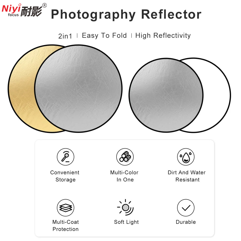 Okrągły przenośny reflektor 2w – Photography Lighting Handheld recenzja i cena