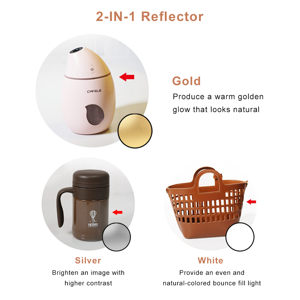 Okrągły przenośny reflektor 2w – Photography Lighting Handheld recenzja i cena
