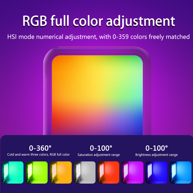 Przenośna lampa LED RGB do fot – Photography Lighting Handheld recenzja i cena