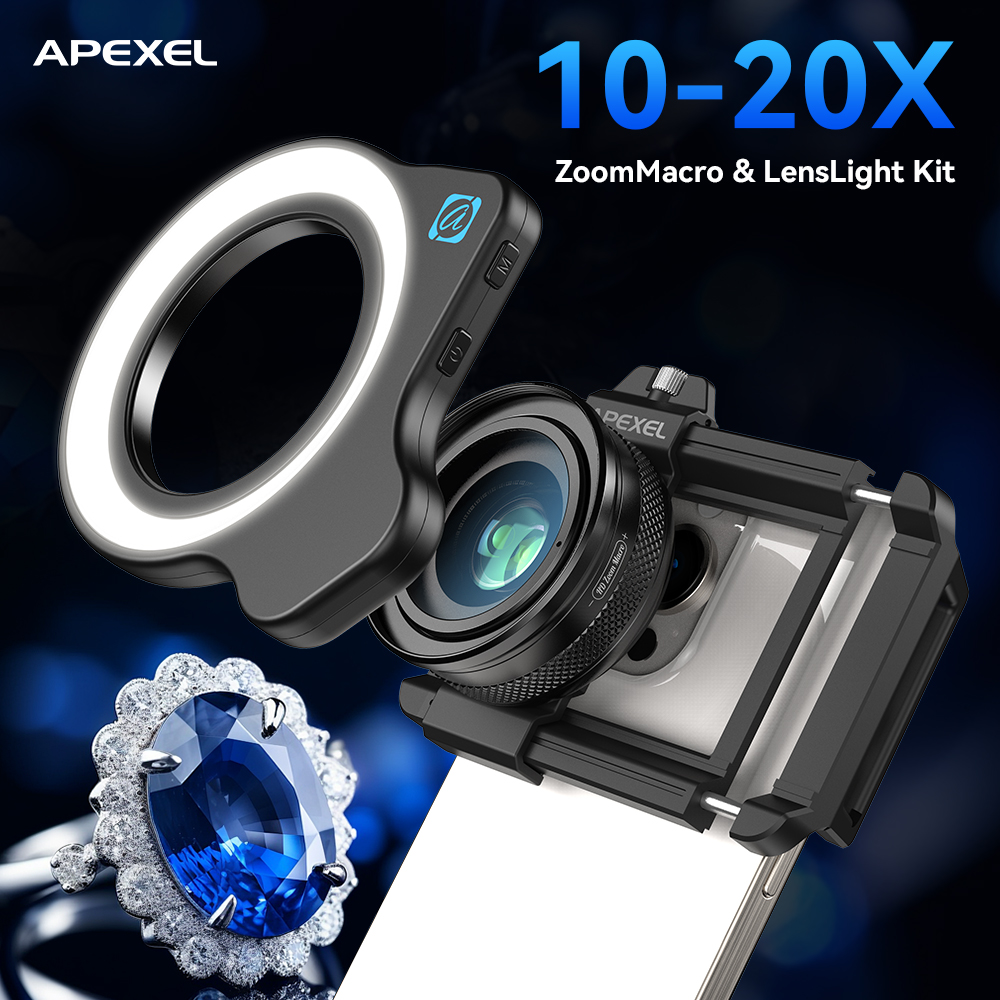 APEXEL 10-20X Regulowany Obiek – Photography Lighting For Jewelry recenzja i cena