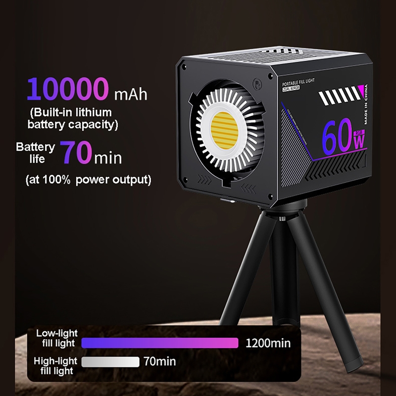 Lampa wideo RGB 60W, przenośna – Photography Lighting Handheld recenzja i cena