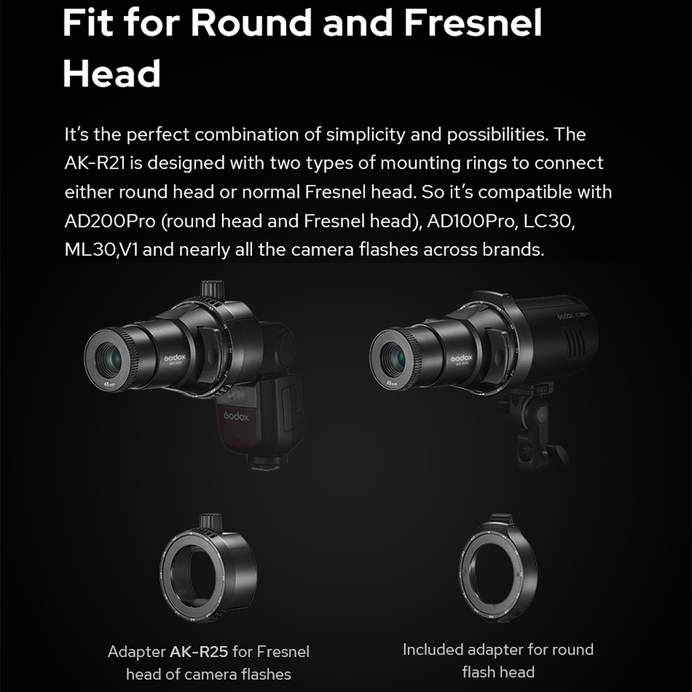 Godox AK-R21 Akcesoria do moco – Fresnel Lens Attachment recenzja i cena