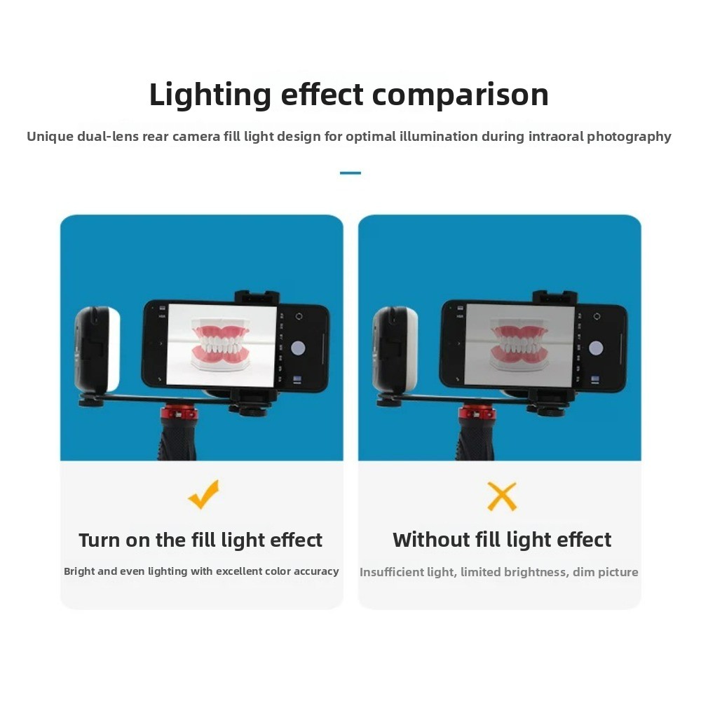 Lampa do fotografii stomatolog – Photography Lighting Handheld recenzja i cena